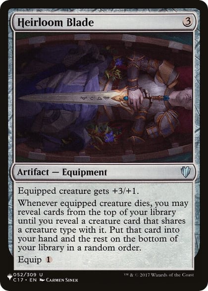 Heirloom Blade, The List Reprints 52