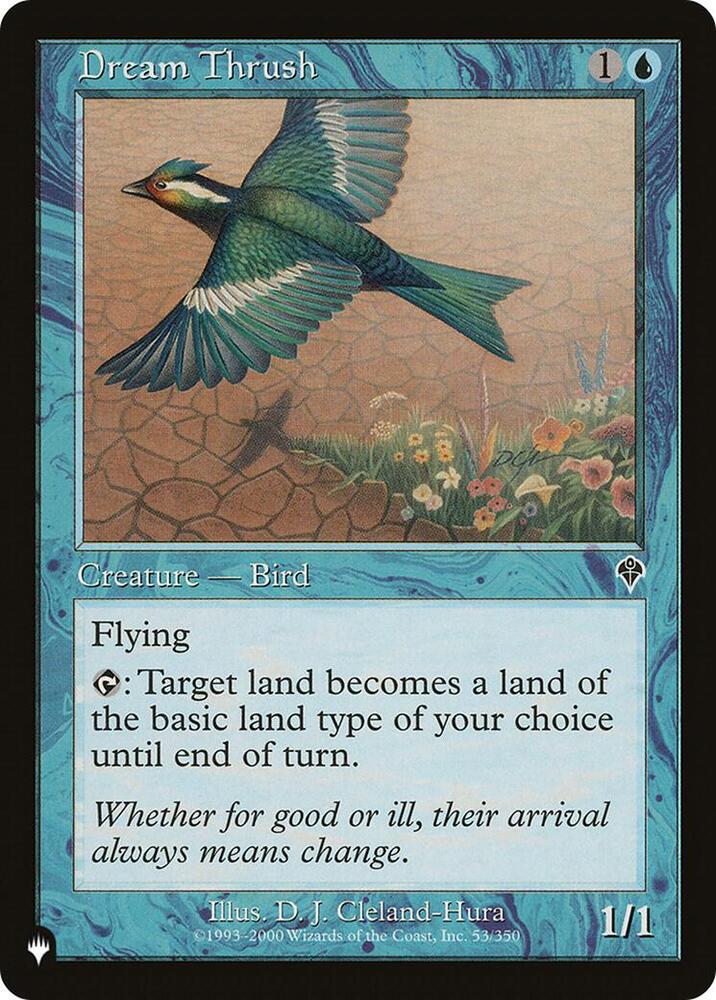 Dream Thrush, The List Reprints 53/350