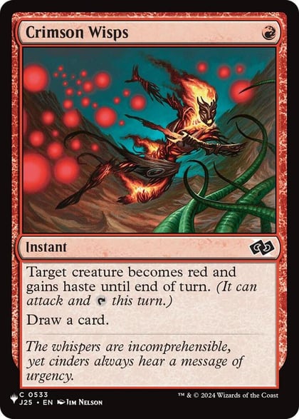 Crimson Wisps (J25), The List Reprints 533