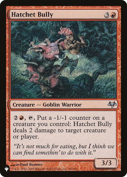 Hatchet Bully, The List Reprints 54/180