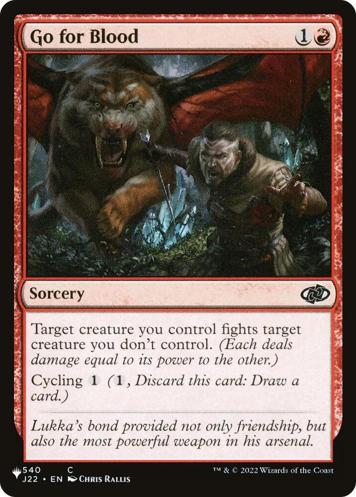 Go for Blood, The List Reprints 540/051