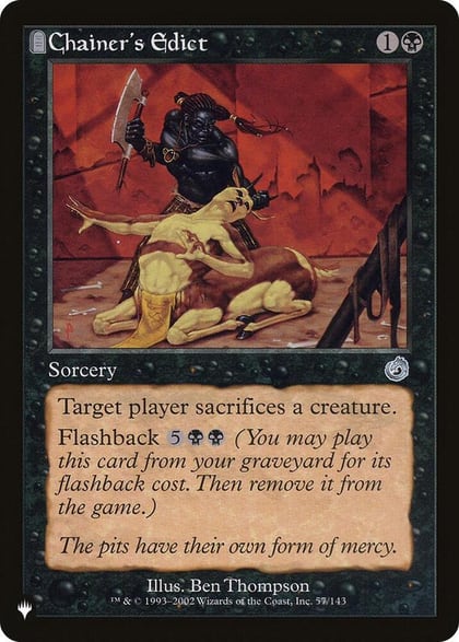 Chainer's Edict, The List Reprints 57/143