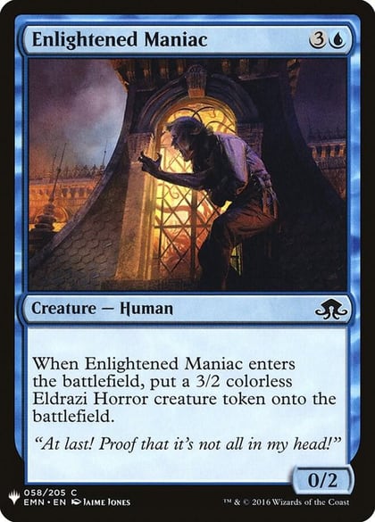 Enlightened Maniac, The List Reprints 58