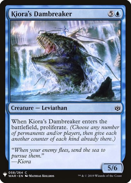 Kiora's Dambreaker, The List Reprints 58