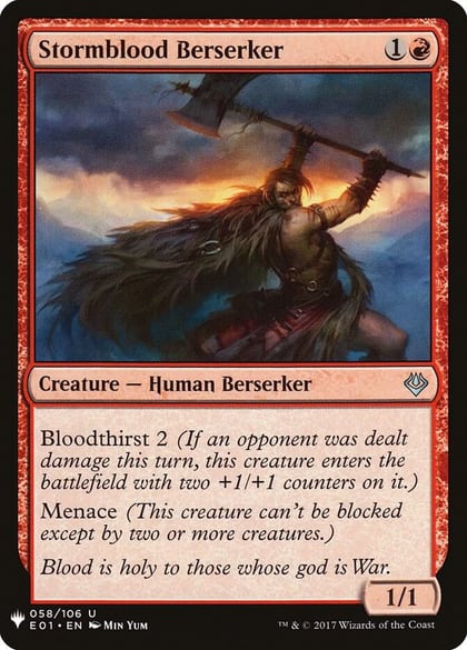 Stormblood Berserker, The List Reprints 58