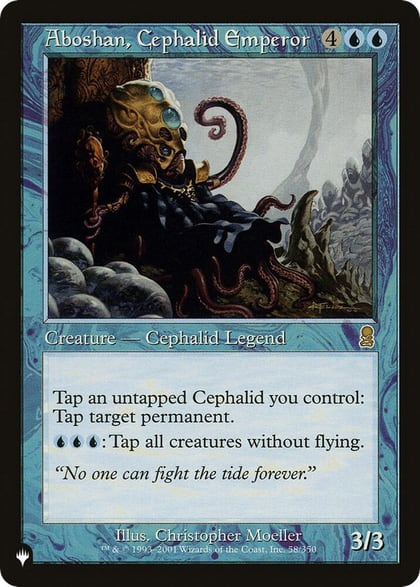 Aboshan, Cephalid Emperor, The List Reprints 58/350