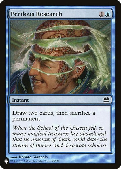 Perilous Research, The List Reprints 58/229