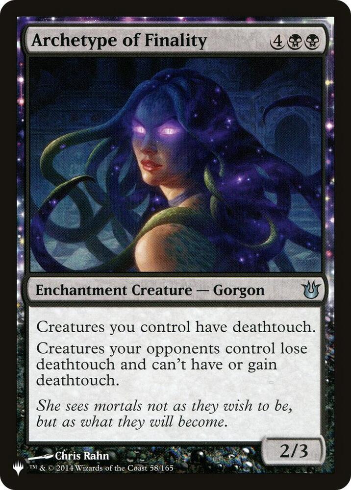 Archetype of Finality, The List Reprints 58/165
