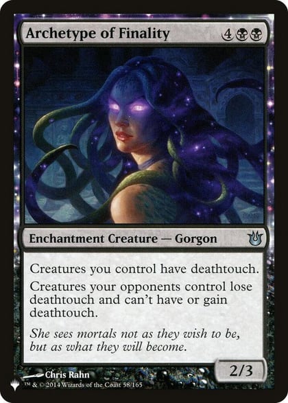 Archetype of Finality, The List Reprints 58/165
