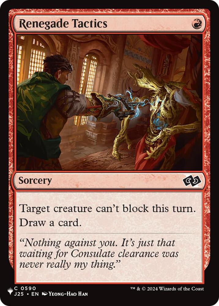 Renegade Tactics (J25), The List Reprints 590