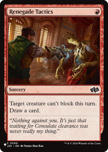 Renegade Tactics (J25), The List Reprints 590