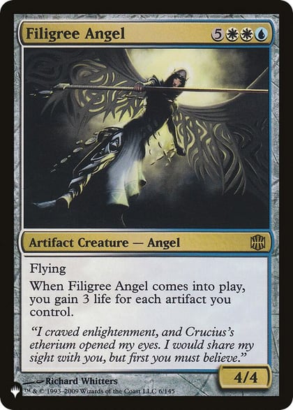 Filigree Angel, The List Reprints 6/145