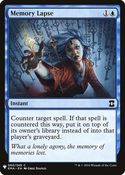 Memory Lapse, The List Reprints 60