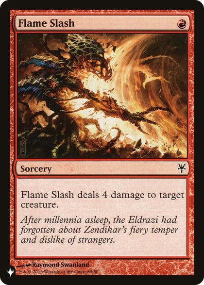 Flame Slash, The List Reprints 60/80