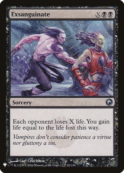 Exsanguinate, The List Reprints 61