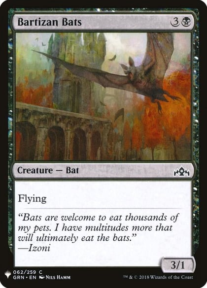 Bartizan Bats, The List Reprints 62