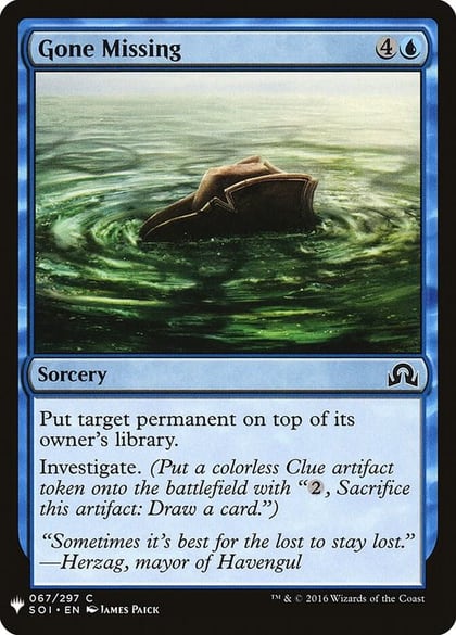 Gone Missing, The List Reprints 67