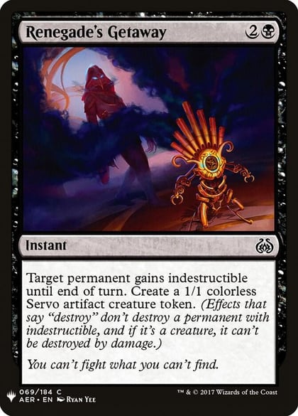 Renegade's Getaway, The List Reprints 69