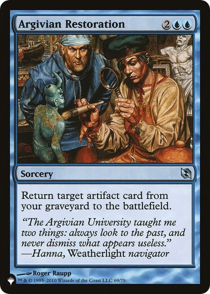 Argivian Restoration, The List Reprints 69/79