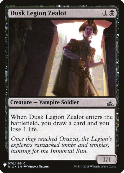 Dusk Legion Zealot, The List Reprints 70
