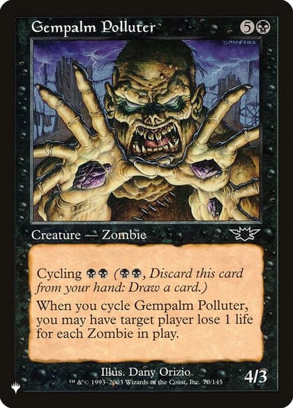 Gempalm Polluter, The List Reprints 70/145