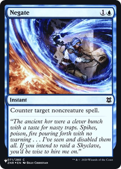 Negate (ZNR), The List Reprints 71