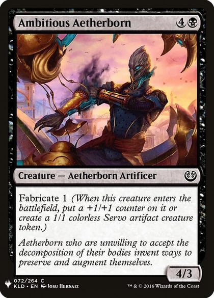 Ambitious Aetherborn, The List Reprints 72
