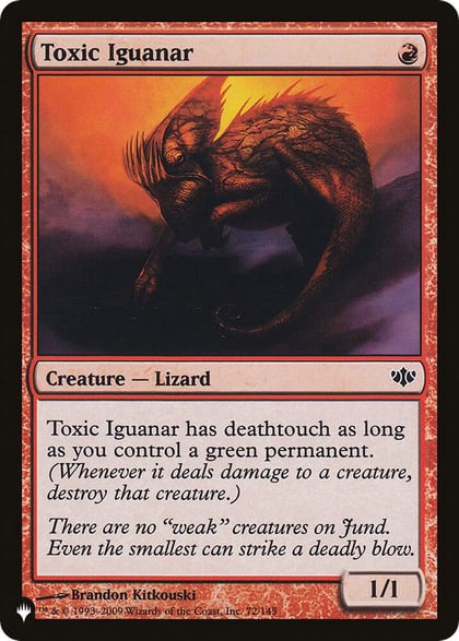 Toxic Iguanar, The List Reprints 72/145