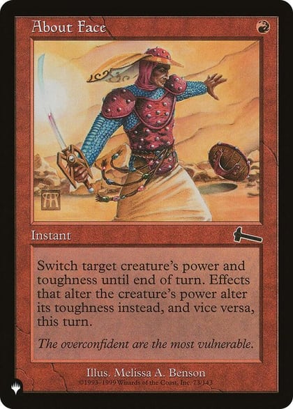 About Face, The List Reprints 73/143