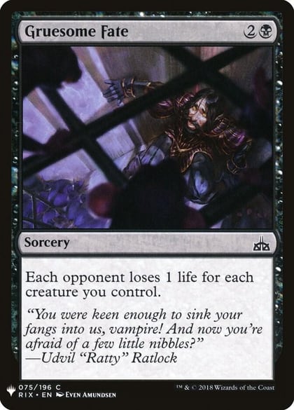Gruesome Fate, The List Reprints 75