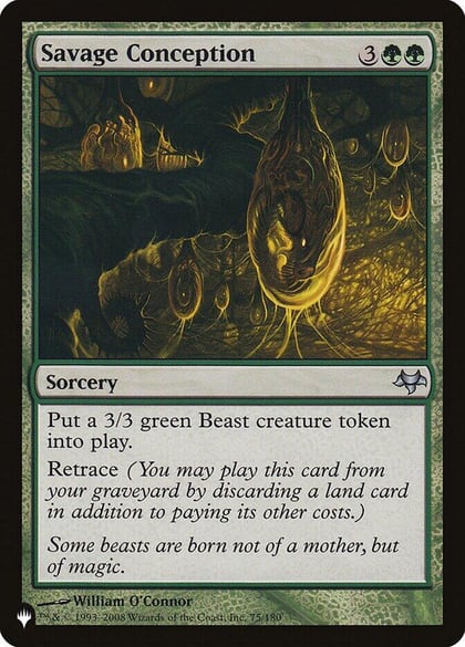 Savage Conception, The List Reprints 75/180