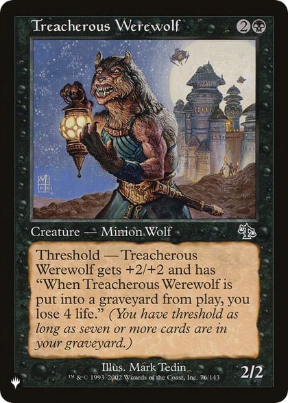 Treacherous Werewolf, The List Reprints 76/143
