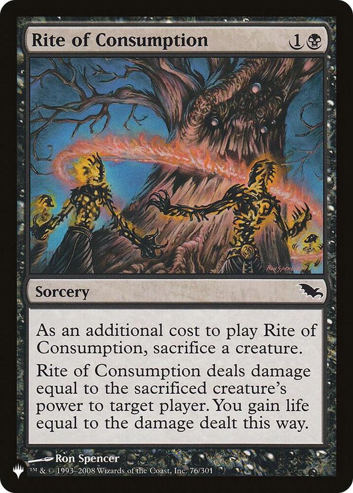 Rite of Consumption, The List Reprints 76/301