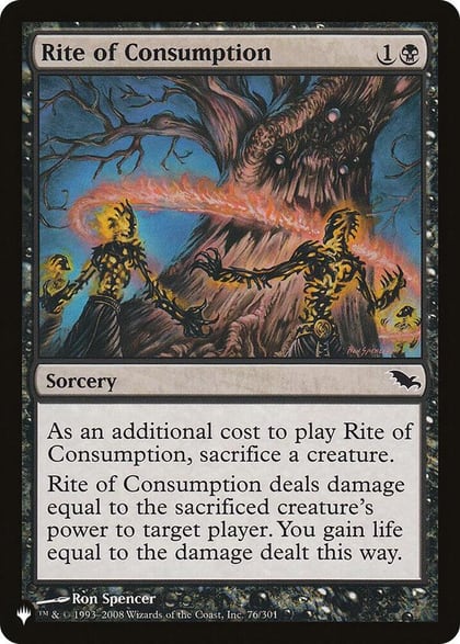 Rite of Consumption, The List Reprints 76/301