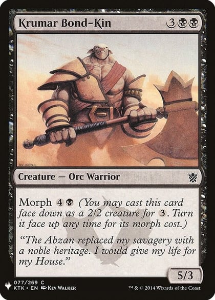 Krumar Bond-Kin, The List Reprints 77