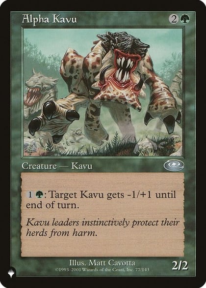Alpha Kavu, The List Reprints 77/143
