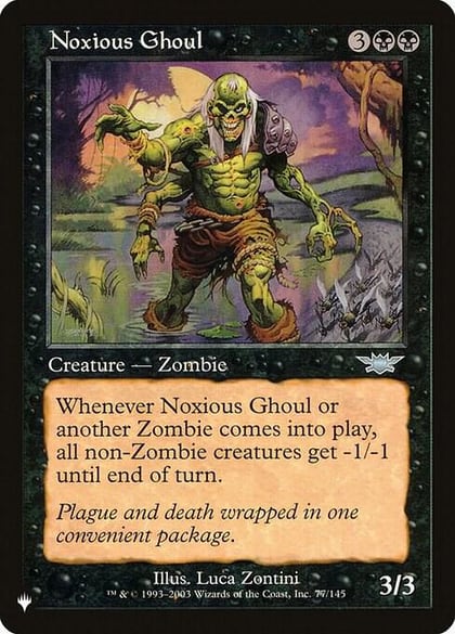 Noxious Ghoul, The List Reprints 77/145