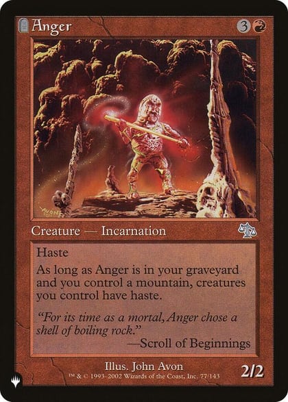 Anger (JUD), The List Reprints 77/143