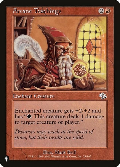 Arcane Teachings (Misprint), The List Reprints 78/143