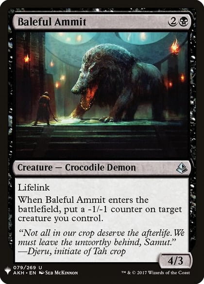 Baleful Ammit, The List Reprints 79