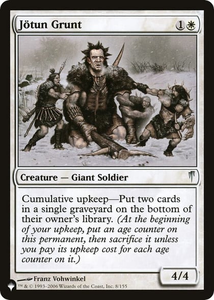 Jotun Grunt, The List Reprints 8/155