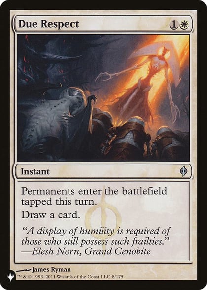Due Respect, The List Reprints 8/175