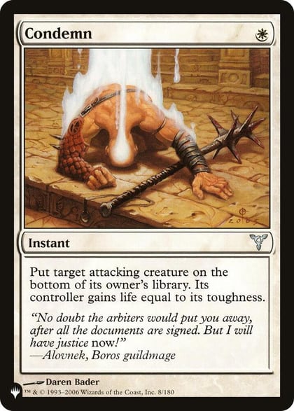 Condemn, The List Reprints 8/180