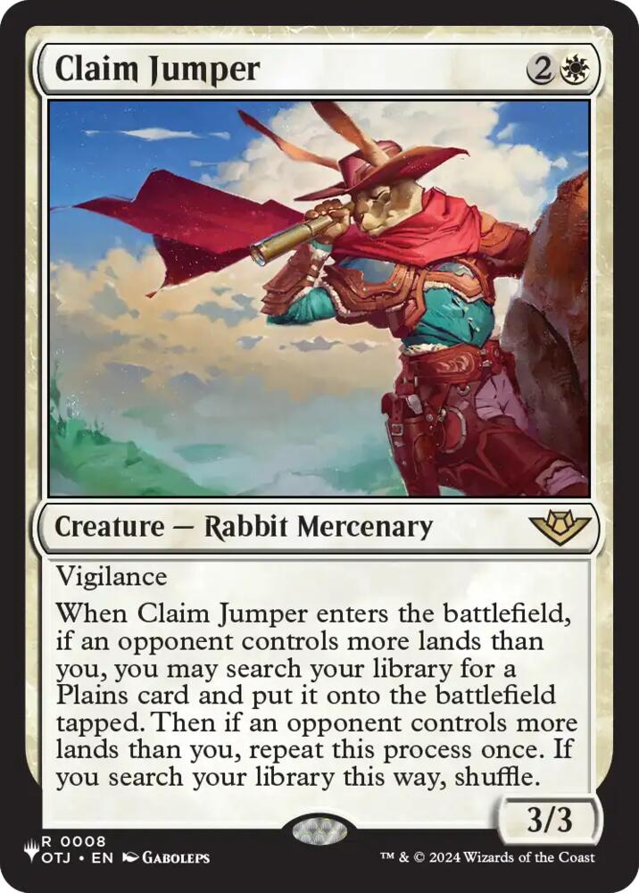 Claim Jumper, The List Reprints 8
