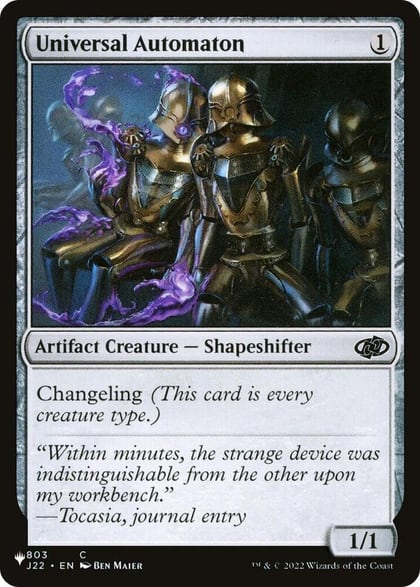 Universal Automaton (J22), The List Reprints 803