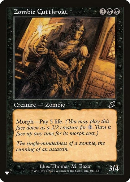 Zombie Cutthroat, The List Reprints 81/143