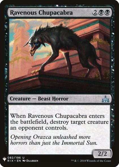 Ravenous Chupacabra, The List Reprints 82