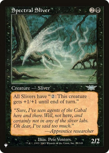 Spectral Sliver, The List Reprints 83/145
