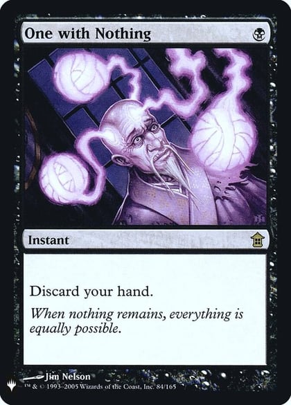 One with Nothing, The List Reprints 84