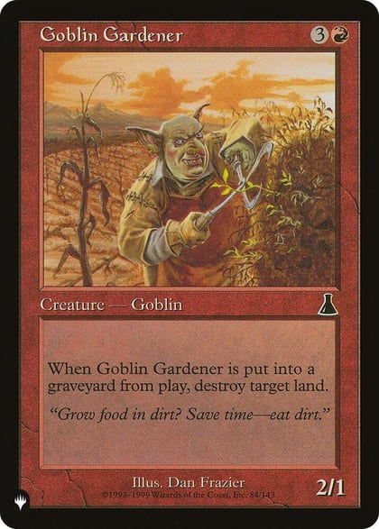 Goblin Gardener, The List Reprints 84/143